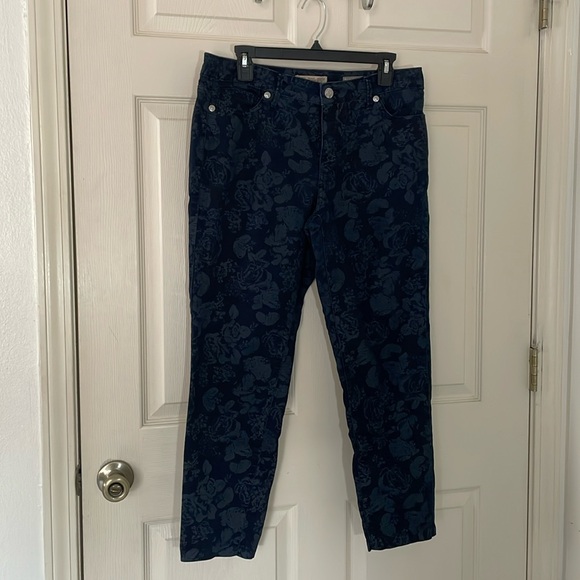 Nine West Vintage America Matchstick Skinny Jeans Floral Print Size 12/31 - Picture 2 of 6